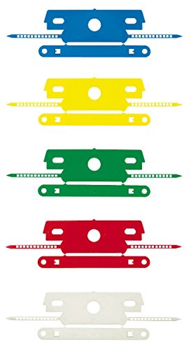 Laurel Abhefter mit Deckschiene, PP, 30 x 80 mm, Grundfarben, sortiert 1840-95 von Laurel