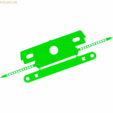 Laurel Abheftstreifen mit Deckschiene 80mm Kunststoff VE=100 Stück grü von Laurel