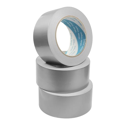 Lauyeboho 3 Rollen Mehrzweck Panzertape Silber, 27.5 m x 50 mm Gewebe Reparatur Klebeband, Wasserdichtes Reparaturband für innen & außen gewebeverstärktes Reparaturband von Lauyeboho