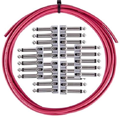 Lava Cable Tightrope Lötfreies Pedalboard Super Kit (30 Stecker und 9 m Kabel) (rot) von Lava Cable