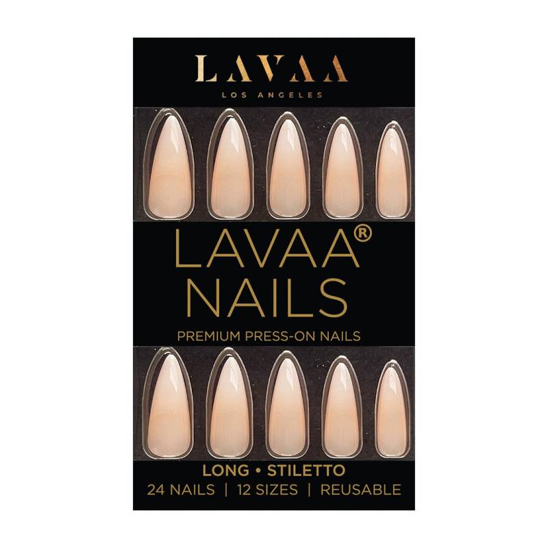 French Kiss Press-On Nägel | Ombre French Tip Lange Stiletto Glänzender Glanz Salonqualität Und Wiederverwendbar Lava Schönheit von LavaaBeauty