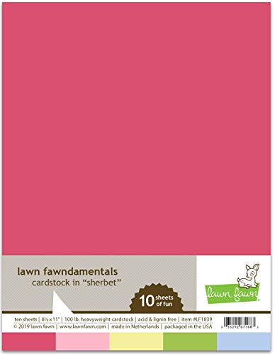 Lawn Fawn, Sherbet Pack cardstock, Block 10 Blatt, 8 1/2" x 11" von Lawn Fawn