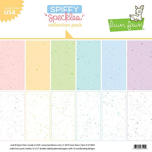 Lawn Fawn, Spiffy speckles Collection Pack, 12"x12" / 30,05x30,5cm, Block 12 Blatt von Lawn Fawn