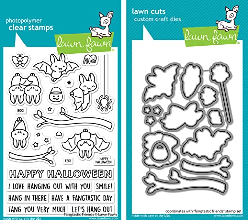 Lawn Fawn - Fangtastic Friends - Briefmarken-Set und Stanzschablonen - 2-teiliges Set von Lawn Fawn