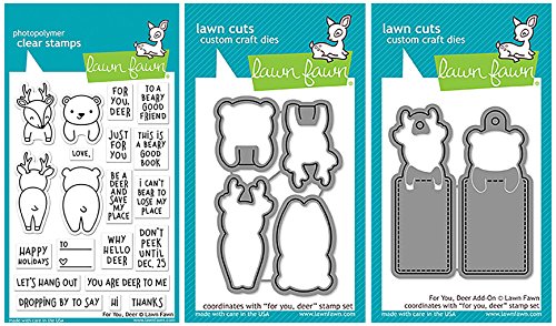 Lawn Fawn For You, Deer Stamps, Dies, and Add-On Dies Set - Includes For You Deer Stamps (LF1480), Lawn Cuts Dies (LF1481) and Add-On Dies (LF1482) von Lawn Fawn