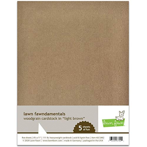 Lawn Fawn LF2482 Woodgrain Cardstock - Light Brown Lawn Fawndamentals von Lawn Fawn