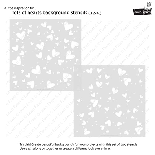 Lawn Fawn LF2740 Lots of Hearts Background Stencils Stencils von Lawn Fawn