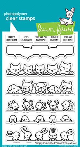 Lawn Fawn LF2860 Simply Celebrate Critters 4X6 Clear Stamp Set von Lawn Fawn