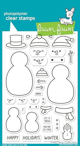 Lawn Fawn LF3504 Frosty Family Stempel-Set, 10 x 15 cm, transparent von Lawn Fawn