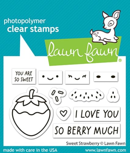 Lawn Fawn LF3602 Stempel-Set Sweet Strawberry 2 x 3 transparent von Lawn Fawn