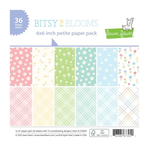 Lawn Fawn LF3650 Bitsy Blooms Petite Papierpackung von Lawn Fawn