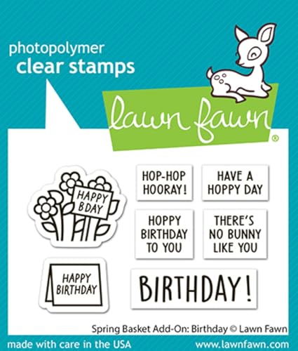 Lawn Fawn LF3661 Spring Basket Add-On: Birthday 2X3 Clear Stamp Set von Lawn Fawn