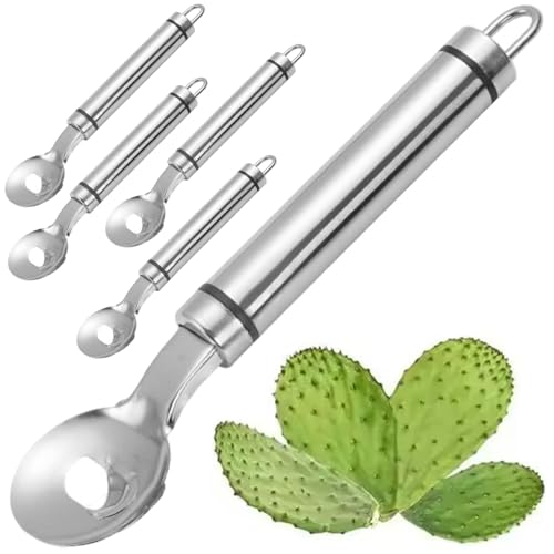 Cactus Peeler Löffel, 5pcs Multifunktionales Kaktus -Peeling -Messer -Werkzeug Chinesischer Nudelschneider mit hängendes Loch zum Kochen in Küche/7x2 Zoll Cactus Peeler Löffel, 5pcs Multifunktionales Kaktus -Peeling -Messer -Werkzeug Chinesischer Nudelschneider mit hängendes Loch zum Kochen in Küche/7x2 Zoll von Lawnrden