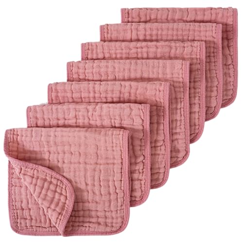 Lawnrden Musselin Burp -Tücher, 6pcs weiche und absorbierende Baby -Burpentuch, 6 Schichten Baumwollgarn Burp -Tücher, tragbare Stofftücher für Jungens und Mädchen/10 x 20 von Lawnrden