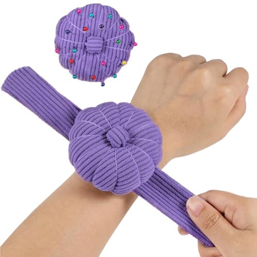 Lawnrden Nähen Nadelkissen Kit, Handgelenkstiftkissen zum Nähen, niedliche Blume Cordband Armband Pin Kissen Slap Armband Quilting Pincus von Lawnrden