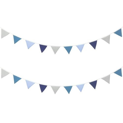 Lawnrden Pennant Banner Flags, 2pcs mehrfarbige Babyparty -Banner, 8, 5 Fuß Hängende Babypartygirlande für Kindergärten Geburtstag Hochzeitsfeier von Lawnrden