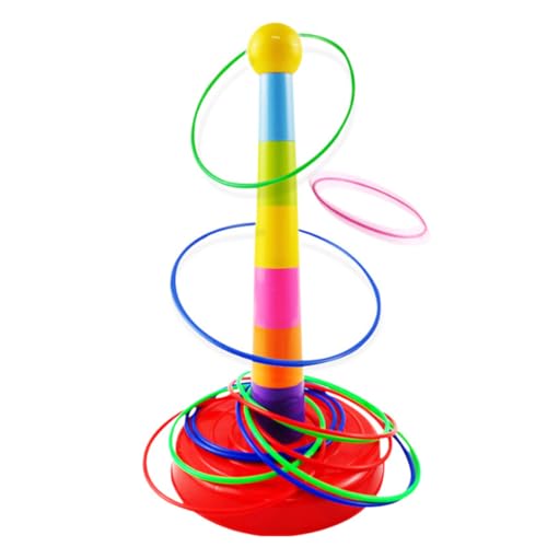 Lawnrden Plastikspiel -Set mit bunten Reifenkegel -Karnevals -Spiel Set Kid Wurfspielzeug für Partyaktivitätsangebote 10pcs, Plastikspiel von Lawnrden
