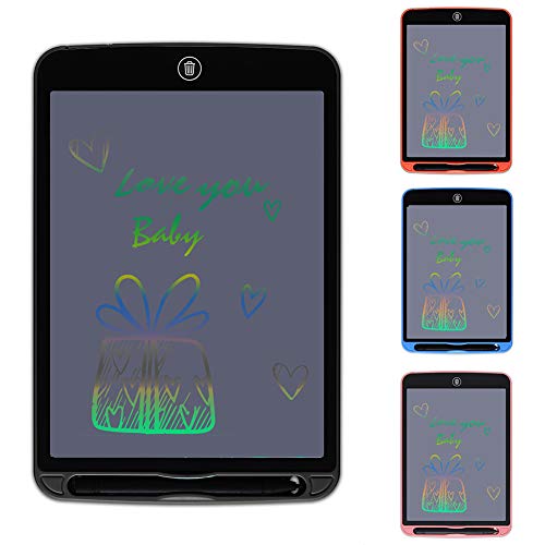 Ultradünner 10-Zoll-LCD-Schreibblock, Löschbares, Wiederverwendbares Elektronisches Zeichenbrett-Doodle mit Stift für Erwachsene und, Einfaches, Tragbares Design (Rot) von Lazmin112