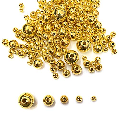 Lbvzxkad Beschichtungs Perlen Gold Farbene Perlen 5Mm Wasser Beschichtungs Perlen Positionierungs Perlen Abstands Halter Perlen DIY Perlen ZubehöR von Lbvzxkad