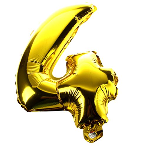 Lbvzxkad Mode 16 Silberfolie Anzahl Luftballons Geburtstag Gold 4 von Lbvzxkad