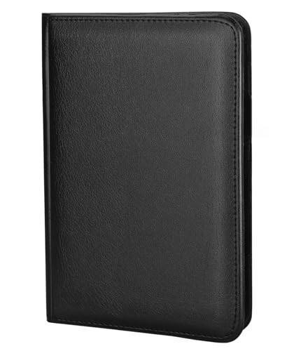 Lcjtop Junior Padfolio/Resume Portfolio Binder mit A5 nachfüllbar liniert Notizblock Business Portfolio Ordner Innentaschen Kartenfächer Schwarz von Lcjtop