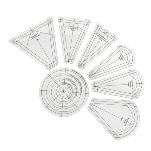 10 Stück Acryl Regular Plate Vorlagen Nähen Schablonen Quilten Vorlagen Lineal Patchwork Lineal von Ldabrye