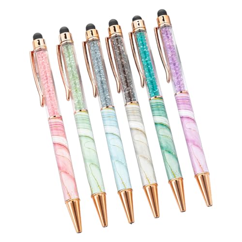 6-teiliger Einziehbarer Kugelschreiber Mit Spitze 2-in-1-Stylus Kugelschreiber Business Signaturstift Geschenk Signaturstift von Ldabrye