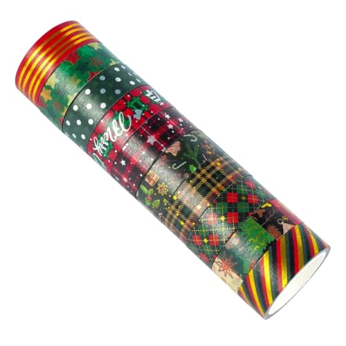 Geschenkpapier für Weihnachtsgeschenke, bunt, selbstklebend, Abdeckband, Aufkleber, Büro, Schreibwaren von Ldabrye