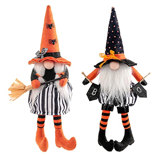 Ldabrye 2 Stück Halloween skandinavische Tomte schwedische Zwerge Plüsch Bauernhaus Dekor von Ldabrye