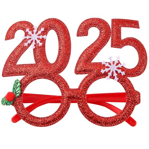 Ldabrye 2025 Stirnband Brille Foto Requisiten Cartoon Brille Party Papier 2025 für Neujahrsbühne von Ldabrye