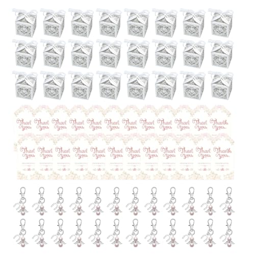 Ldabrye 24 Pack Angelic Schlüsselschüsse Mit Passenden Süßigkeiten Stotage Boxen Und Anpassbaren Dankeskartenzubehör Für Gäste Ldabrye 24 Pack Angelic Schlüsselschüsse Mit Passenden Süßigkeiten Stotage Boxen Und Anpassbaren Dankeskartenzubehör Für Gäste von Ldabrye