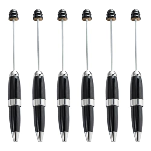 Ldabrye 6 x Perlen-Kugelschreiber, 1,0 mm, Metall, Schreibwaren-Stift, Perlenstift für Schule, Büro Ldabrye 6 x Perlen-Kugelschreiber, 1,0 mm, Metall, Schreibwaren-Stift, Perlenstift für Schule, Büro von Ldabrye
