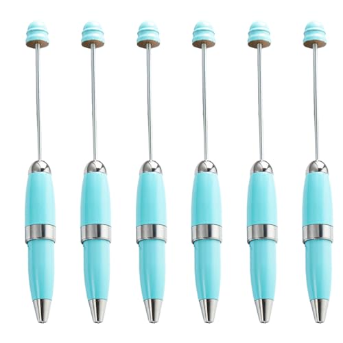 Ldabrye 6 x Perlen-Kugelschreiber, 1,0 mm, Metall, Schreibwaren-Stift, Perlenstift für Schule, Büro Ldabrye 6 x Perlen-Kugelschreiber, 1,0 mm, Metall, Schreibwaren-Stift, Perlenstift für Schule, Büro von Ldabrye