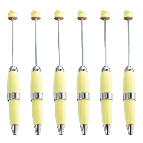 Ldabrye 6 x Perlen-Kugelschreiber, 1,0 mm, Metall, Schreibwaren-Stift, Perlenstift für Schule, Büro Ldabrye 6 x Perlen-Kugelschreiber, 1,0 mm, Metall, Schreibwaren-Stift, Perlenstift für Schule, Büro von Ldabrye