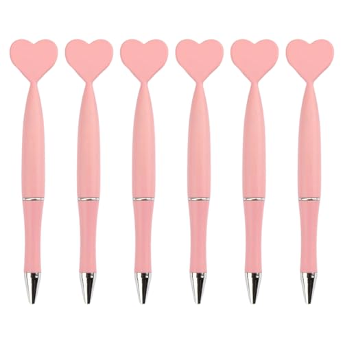 Ldabrye 6 x Valentinstag-Kugelschreiber in Herzform, Kugelschreiber mit Schwarz, für Büro, Schule, Klassenzimmer Ldabrye 6 x Valentinstag-Kugelschreiber in Herzform, Kugelschreiber mit Schwarz, für Büro, Schule, Klassenzimmer von Ldabrye