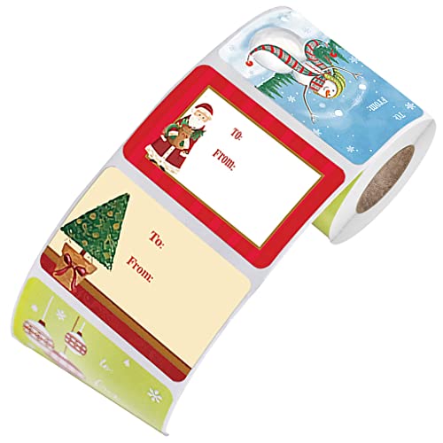 Ldabrye Aufkleber mit Aufschrift "Merry Christmas", 250 Stück/Rolle, selbstklebend, zum Verpacken von Aufklebern, Geburtstagsgeschenken, Etikettenzubehör von Ldabrye