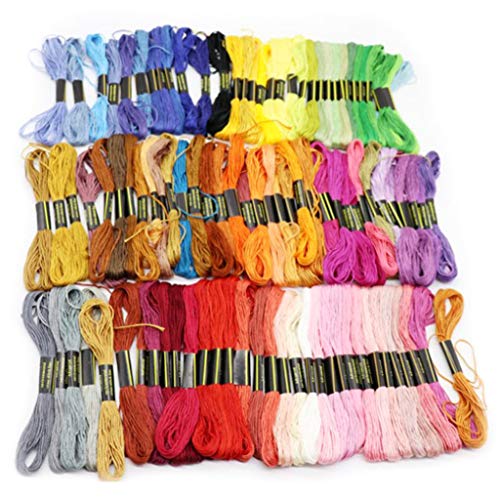 Ldabrye Buntes handbesticktes Garn, 50/100/150 Farben, geflochtenes Seil, Draht-Set für Baumwollgarn-Serienarmbänder von Ldabrye