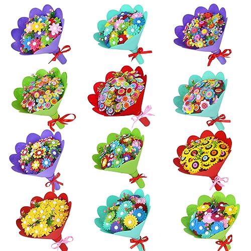 Ldabrye Button Bouquet Bastelmaterial Blumenherstellungssets Für Kleinkinder Kinder 4 5 6 7 All In Bastelbedarf Klassenzimmer Requisiten von Ldabrye