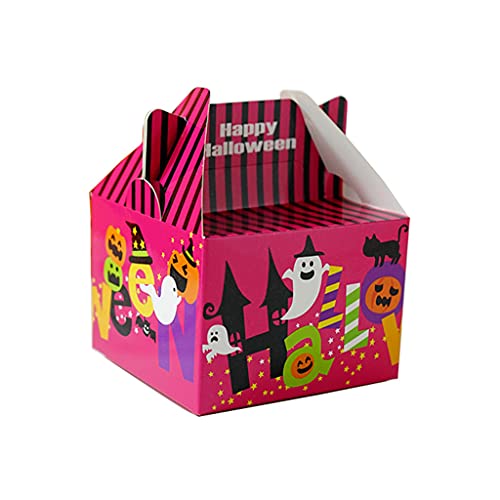 Ldabrye Halloween-Kürbis-Süßigkeiten-Schachteln, 4 Stile, Süßigkeiten-Box, für Kinder, Keksbox, Happy Halloween-Dekorationen von Ldabrye