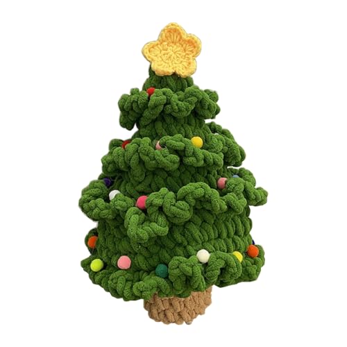 Ldabrye Handgefertigter Gehäkelter Weihnachtsbaum Für Festival Dekoration Niedlicher Gestrickter Weihnachtsbaum Puppen Ferienhaus Dekoration Partyzubehör von Ldabrye