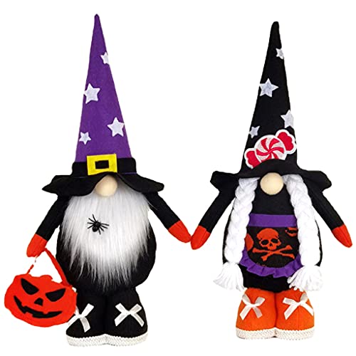 Ldabrye Mr. & Mrs. Halloween Zwerge Paar 2er Set Handmade Swedish Tomte Skandinavisch von Ldabrye