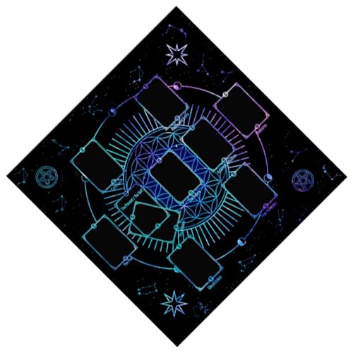 Ldabrye Quadratische Tischdecke Tarot Altäre Brettspiel Pad Astrologische Orakel Tischdecken Kartenmatte Wahrsagerei Tischdecke von Ldabrye