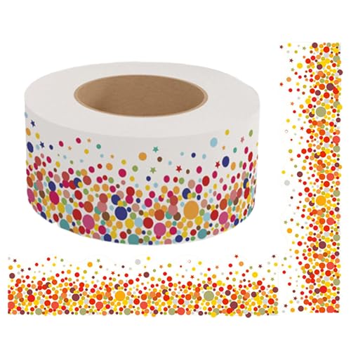 Pinnwand-Bordüre mit bunten Punkten, gewellter Rand, für Schule, Klassenzimmer, Whiteboard-Dekoration, 20 m Pinnwand-Bordüre mit bunten Punkten, gewellter Rand, für Schule, Klassenzimmer, Whiteboard-Dekoration, 20 m von Ldabrye