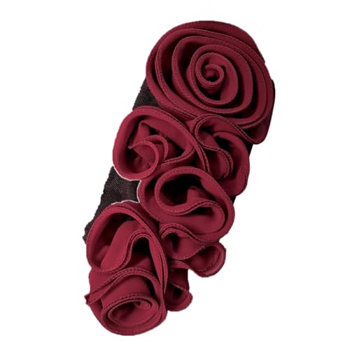 Rüschenränder, 3D-Blumen-Applikation für Abendparty, Kleid, Kostüm, Dekoration, Aufnähen, Blumenaufnäher für Bastelprojekte von Ldabrye