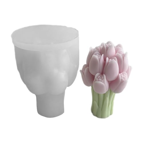 Tulpensträuße Form Blume Statue Formen Silikon Ton Formen für Handarbeit Handwerk Gießform für Geschenk Zuhause Büro Dekor von Ldabrye