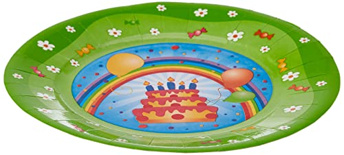 Le Nappage 10 Teller aus kompostierbarem Karton Durchmesser 18 cm Happy Party von Le Nappage