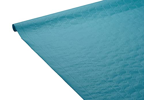 Le Nappage Arts DE LA Table Tischdecke aus Papier, Damast, 1,18 x 6 m, Enteneiblau, 1,18 x 6 m (72275H) von Le Nappage