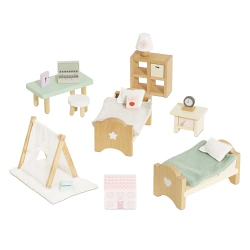 Le Toy Van – SugarPlum Kinderzimmer aus Holz für Puppenhäuser | Spielset für Puppenhäuser | Daisylane Puppenhaus-Möbelsets für Mädchen & Jungen – Geeignet für Kinder ab 3 Jahren von Le Toy Van