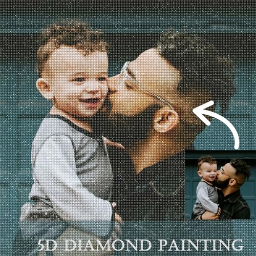 Le Uvlaze 5D Diamond Painting Personalisiert mit Eigenem Foto, Selbst Gestalten, Personalisierte Diamantmalerei für Erwachsene und Heimdekor von Le Uvlaze