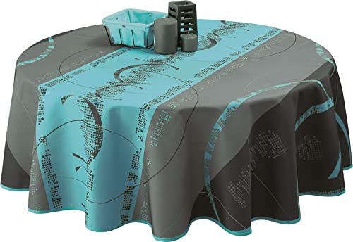 Le linge de Jules Tischdecke, Polyester, Blau, Oval 150 x 240 cm von Le linge de Jules